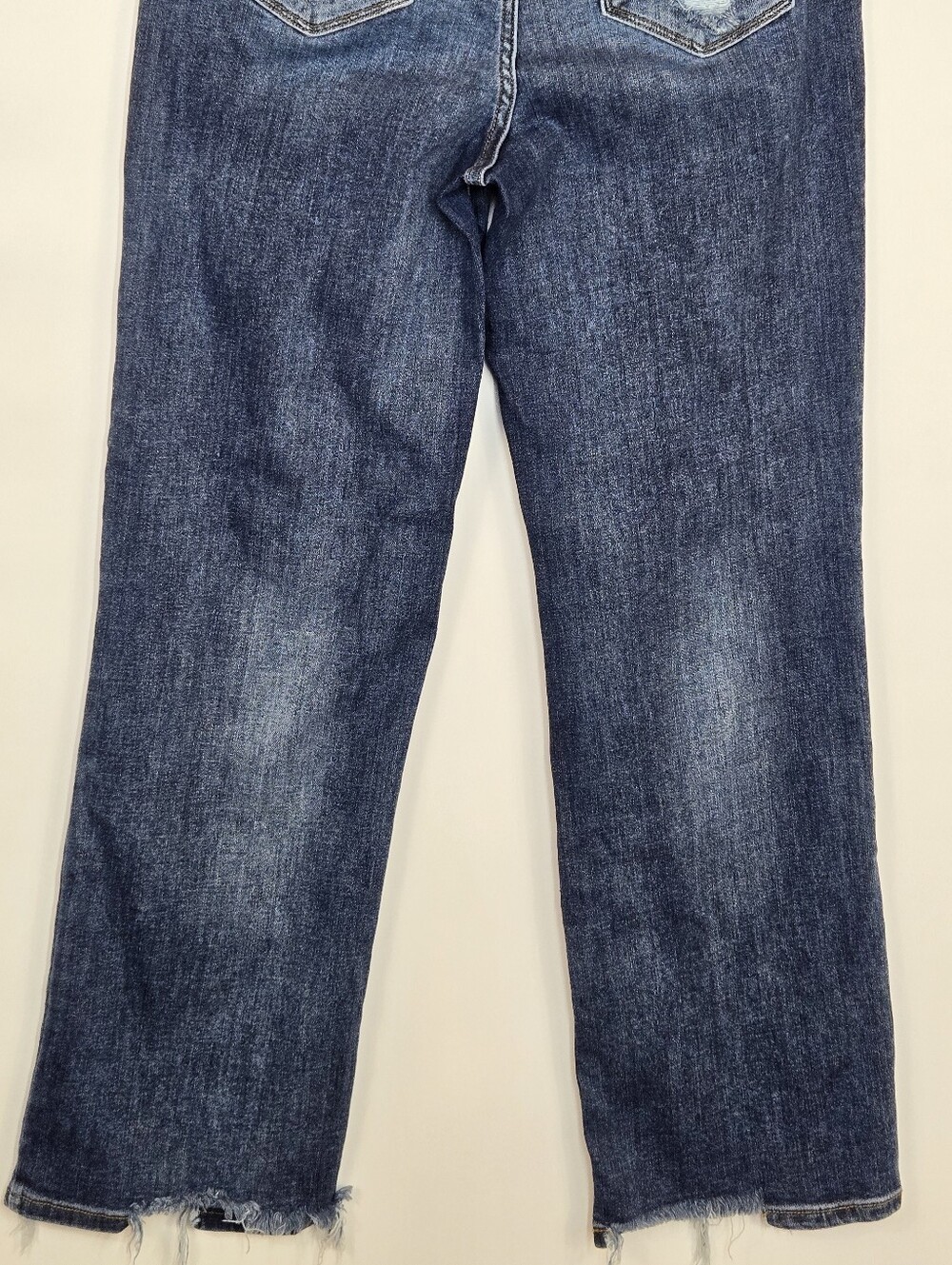 Judy Blue High Waist 90's Knee Destroy Straight Leg Jeans Dark Wash Stretch 9 29 - Picture 9 of 10